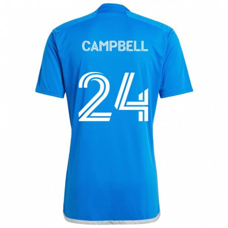 Kandiny Kinder George Campbell #24 Blau Weiss Heimtrikot Trikot 2024/25 T-Shirt