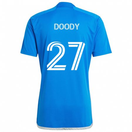 Kandiny Kinder Grayson Doody #27 Blau Weiss Heimtrikot Trikot 2024/25 T-Shirt