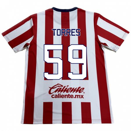 Kandiny Kinder Christian Torres #59 Rot-Weiss Heimtrikot Trikot 2024/25 T-Shirt