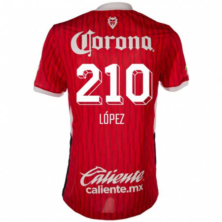 Kandiny Kinder Juan López #210 Rot-Weiss Heimtrikot Trikot 2024/25 T-Shirt