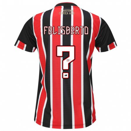 Kandiny Kinder Igor Felisberto #0 Schwarz Rot Weiß Auswärtstrikot Trikot 2024/25 T-Shirt