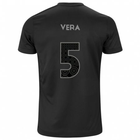 Kandiny Kinder Fausto Vera #5 Schwarz Auswärtstrikot Trikot 2024/25 T-Shirt