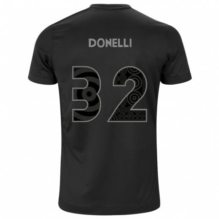 Kandiny Kinder Matheus Donelli #32 Schwarz Auswärtstrikot Trikot 2024/25 T-Shirt