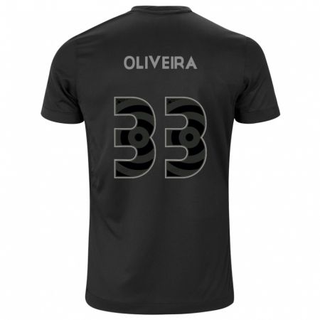 Kandiny Kinder Ruan Oliveira #33 Schwarz Auswärtstrikot Trikot 2024/25 T-Shirt