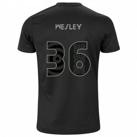 Kandiny Kinder Wesley #36 Schwarz Auswärtstrikot Trikot 2024/25 T-Shirt