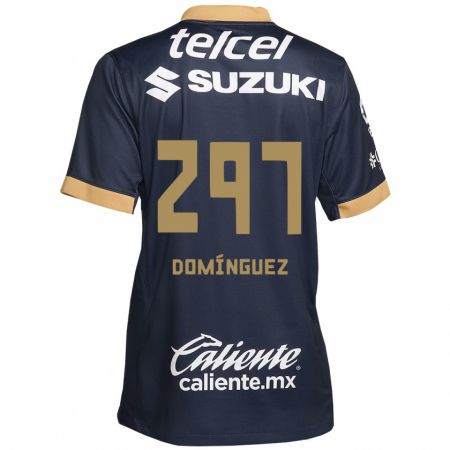 Kandiny Kinder Julio Domínguez #297 Obsidian Gold Weiß Auswärtstrikot Trikot 2024/25 T-Shirt