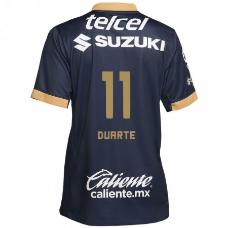 Kandiny Kinder Luz Duarte #11 Obsidian Gold Weiß Auswärtstrikot Trikot 2024/25 T-Shirt