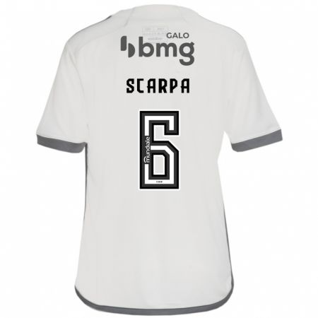 Kandiny Kinder Gustavo Scarpa #6 Cremefarben Auswärtstrikot Trikot 2024/25 T-Shirt