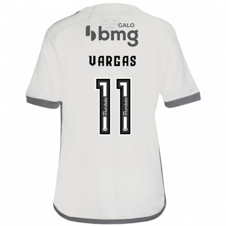 Kandiny Kinder Eduardo Vargas #11 Cremefarben Auswärtstrikot Trikot 2024/25 T-Shirt