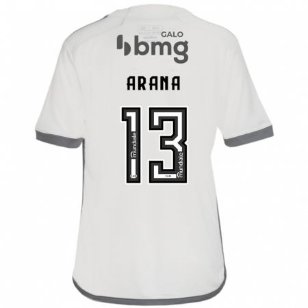 Kandiny Kinder Guilherme Arana #13 Cremefarben Auswärtstrikot Trikot 2024/25 T-Shirt