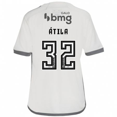 Kandiny Kinder Gabriel Átila #32 Cremefarben Auswärtstrikot Trikot 2024/25 T-Shirt