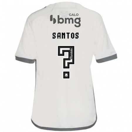 Kandiny Kinder Léo Santos #0 Cremefarben Auswärtstrikot Trikot 2024/25 T-Shirt