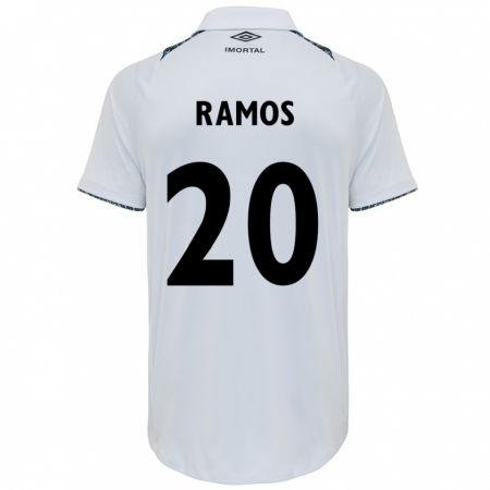 Kandiny Kinder Mónica Ramos #20 Weiß Blau Auswärtstrikot Trikot 2024/25 T-Shirt