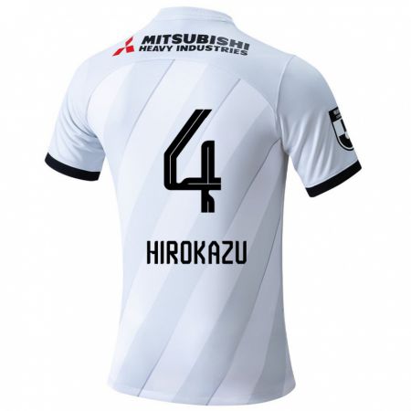 Kandiny Kinder Hirokazu Ishihara #4 Weiß Grau Auswärtstrikot Trikot 2024/25 T-Shirt