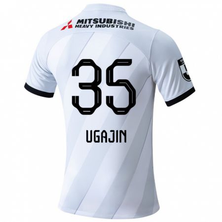 Kandiny Kinder Tomoya Ugajin #35 Weiß Grau Auswärtstrikot Trikot 2024/25 T-Shirt