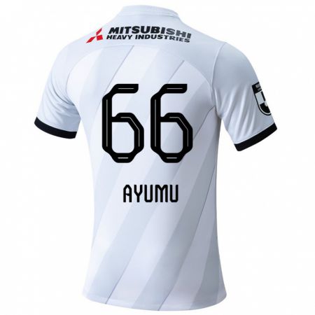 Kandiny Kinder Ayumu Ohata #66 Weiß Grau Auswärtstrikot Trikot 2024/25 T-Shirt