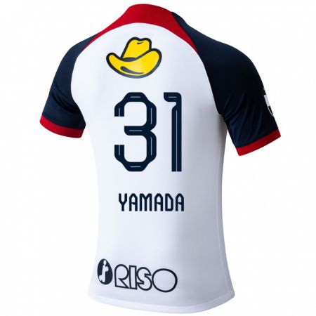 Kandiny Kinder Taiki Yamada #31 Weiß Blau Rot Auswärtstrikot Trikot 2024/25 T-Shirt