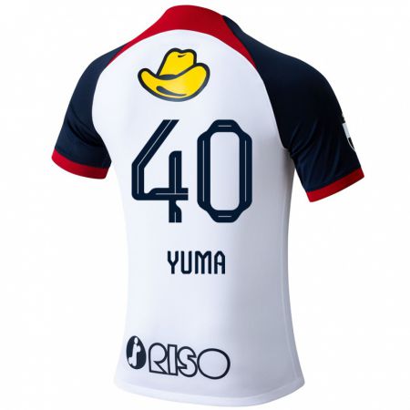 Kandiny Kinder Yuma Suzuki #40 Weiß Blau Rot Auswärtstrikot Trikot 2024/25 T-Shirt