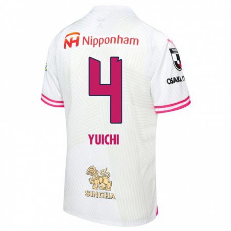 Kandiny Kinder Yuichi Hirano #4 Weiß Rosa Auswärtstrikot Trikot 2024/25 T-Shirt