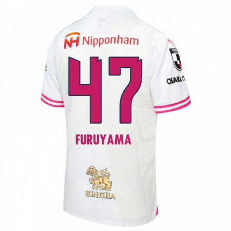 Kandiny Kinder Kengo Furuyama #47 Weiß Rosa Auswärtstrikot Trikot 2024/25 T-Shirt