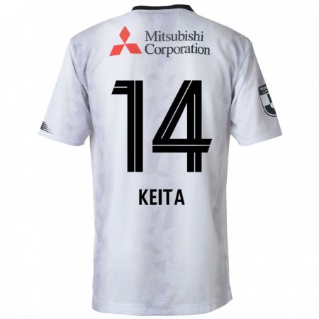 Kandiny Kinder Keita Yamashita #14 Weiß Schwarz Auswärtstrikot Trikot 2024/25 T-Shirt