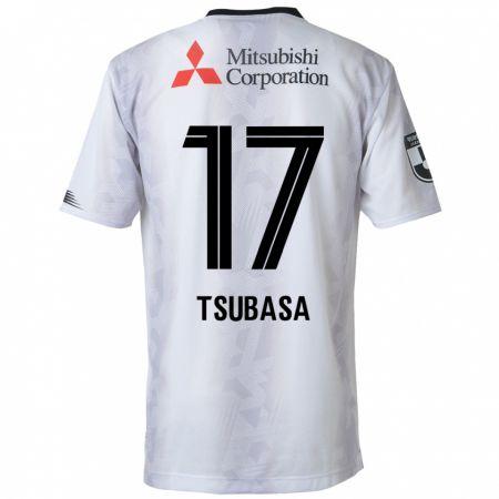 Kandiny Kinder Tsubasa Terayama #17 Weiß Schwarz Auswärtstrikot Trikot 2024/25 T-Shirt