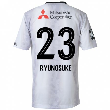 Kandiny Kinder Ryunosuke Sato #23 Weiß Schwarz Auswärtstrikot Trikot 2024/25 T-Shirt