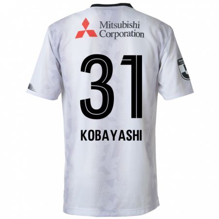 Kandiny Kinder Masataka Kobayashi #31 Weiß Schwarz Auswärtstrikot Trikot 2024/25 T-Shirt