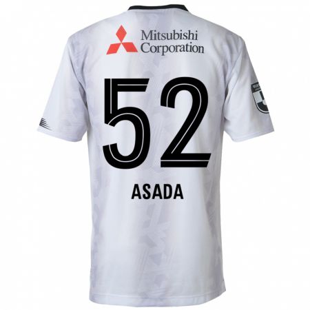 Kandiny Kinder Rui Asada #52 Weiß Schwarz Auswärtstrikot Trikot 2024/25 T-Shirt