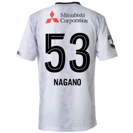 Kandiny Kinder Shuto Nagano #53 Weiß Schwarz Auswärtstrikot Trikot 2024/25 T-Shirt