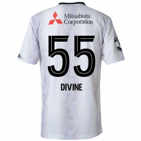 Kandiny Kinder Divine Chinedu Otani #55 Weiß Schwarz Auswärtstrikot Trikot 2024/25 T-Shirt