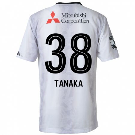 Kandiny Kinder Kio Tanaka #38 Weiß Schwarz Auswärtstrikot Trikot 2024/25 T-Shirt