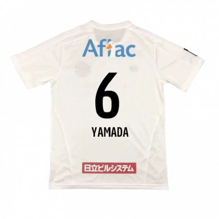 Kandiny Kinder Yuto Yamada #6 Weiß Schwarz Auswärtstrikot Trikot 2024/25 T-Shirt