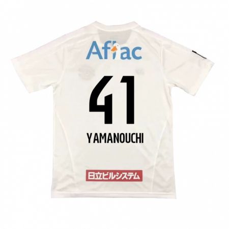 Kandiny Kinder Yusei Yamanouchi #41 Weiß Schwarz Auswärtstrikot Trikot 2024/25 T-Shirt