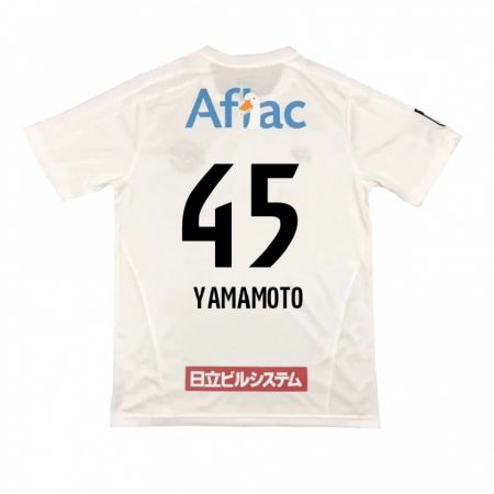 Kandiny Kinder Ota Yamamoto #45 Weiß Schwarz Auswärtstrikot Trikot 2024/25 T-Shirt