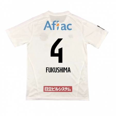 Kandiny Kinder Taiga Fukushima #4 Weiß Schwarz Auswärtstrikot Trikot 2024/25 T-Shirt