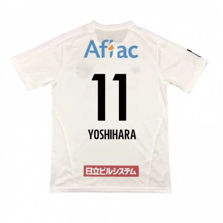 Kandiny Kinder Futo Yoshihara #11 Weiß Schwarz Auswärtstrikot Trikot 2024/25 T-Shirt