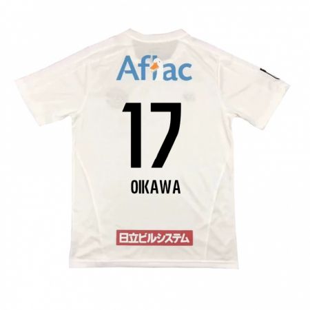 Kandiny Kinder Koki Oikawa #17 Weiß Schwarz Auswärtstrikot Trikot 2024/25 T-Shirt