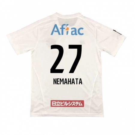 Kandiny Kinder Hayato Nemahata #27 Weiß Schwarz Auswärtstrikot Trikot 2024/25 T-Shirt