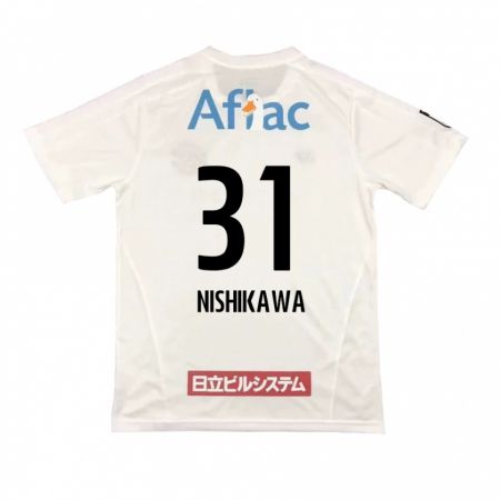 Kandiny Kinder Genki Nishikawa #31 Weiß Schwarz Auswärtstrikot Trikot 2024/25 T-Shirt