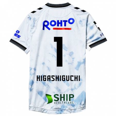 Kandiny Kinder Masaaki Higashiguchi #1 Weiß Schwarz Auswärtstrikot Trikot 2024/25 T-Shirt