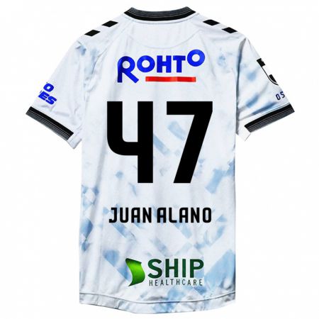 Kandiny Kinder Juan Alano #47 Weiß Schwarz Auswärtstrikot Trikot 2024/25 T-Shirt