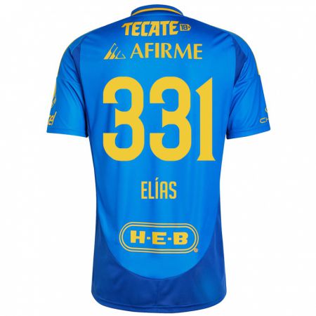 Kandiny Kinder Bruno Elías #331 Blau Gelb Auswärtstrikot Trikot 2024/25 T-Shirt