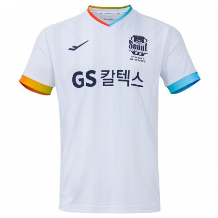 Kandiny Kinder Jang Han-Gyeol Park #42 Weiß Blau Auswärtstrikot Trikot 2024/25 T-Shirt