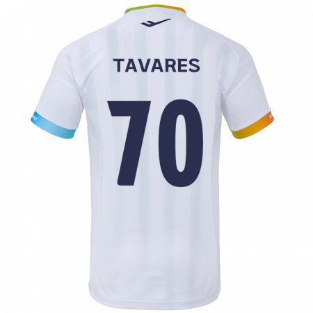 Kandiny Kinder Ronaldo Tavares #70 Weiß Blau Auswärtstrikot Trikot 2024/25 T-Shirt