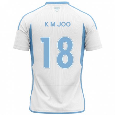 Kandiny Kinder Min-Kyu Joo #18 Weiß Blau Auswärtstrikot Trikot 2024/25 T-Shirt