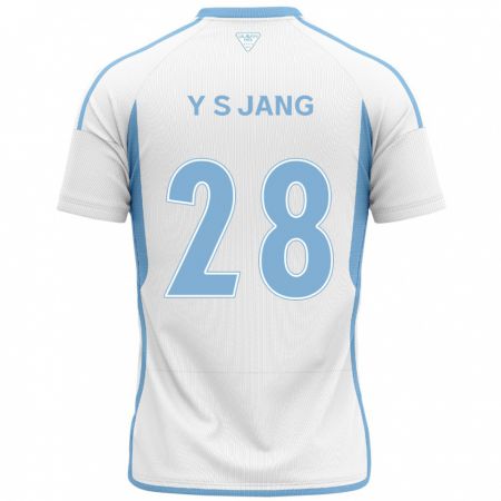 Kandiny Kinder See-Young Jang #28 Weiß Blau Auswärtstrikot Trikot 2024/25 T-Shirt