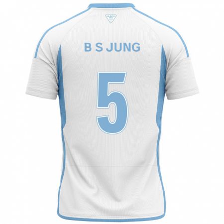 Kandiny Kinder Seong-Bin Jung #5 Weiß Blau Auswärtstrikot Trikot 2024/25 T-Shirt