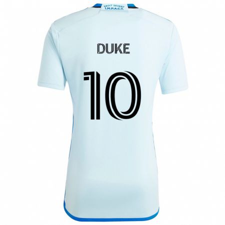 Kandiny Kinder Bryce Duke #10 Eisblau Auswärtstrikot Trikot 2024/25 T-Shirt