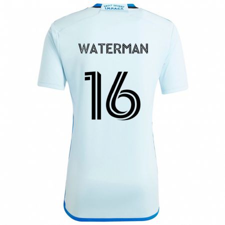 Kandiny Kinder Joel Waterman #16 Eisblau Auswärtstrikot Trikot 2024/25 T-Shirt